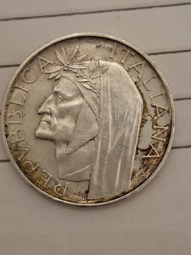 500 lire argento dante moneta - 500, dante.